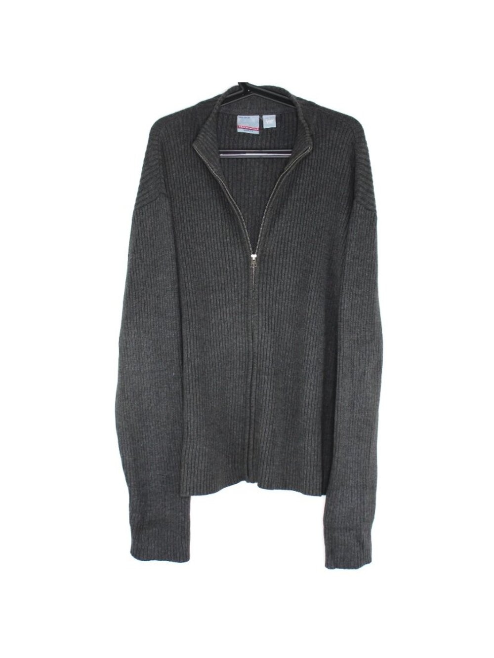 Vintage Aeropostale Mens XL Slim Fit Y2K Ribbed Heavy Full Zip Sweater K797
